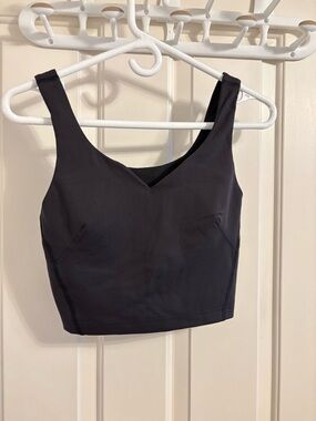 lululemon athletica Wunder Train sweetheart neck Black Crop Tank